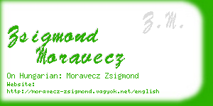 zsigmond moravecz business card